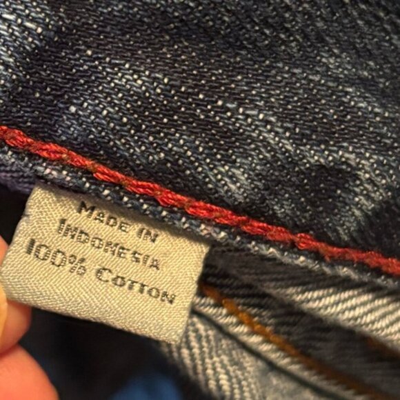 J. Crew Factory Vintage Slim Straight Blue Jeans Size 33x32 - Picture 6 of 6